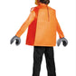 Disguise Lego Construction Worker Classic Costume, Orange, Large (10-12)