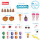 Kidzlane Ice Cream Play Set | 34 Piece Ice Cream Toy Set with Color Changing Scoops & Toppings | Pretend Play Food Toy for Kids