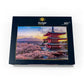 MyPuzzle Beautiful View of Mount Fuji and Chureito Pagoda at Sunset - enhanced 500 Piece Jigsaw Puzzle for mature-themeds
