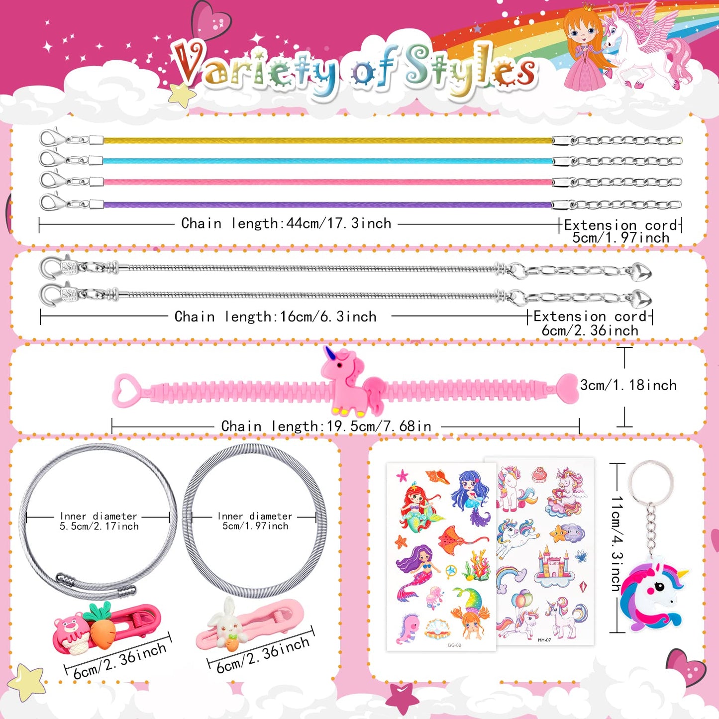 SUZUTOY Bracelet Making Kit for Girls, Unicorns Gifts for Girls, Arts and Crafts for Kids Ages 4 5 6 7 8 9 10 11, Gifts Toys for