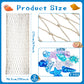 Tudomro Mermaid Fishing Net Decor Table Runner Wall Hanging Fishnet For Party Decorations,38 X 67 Inches Beach Ocean Themed Cott