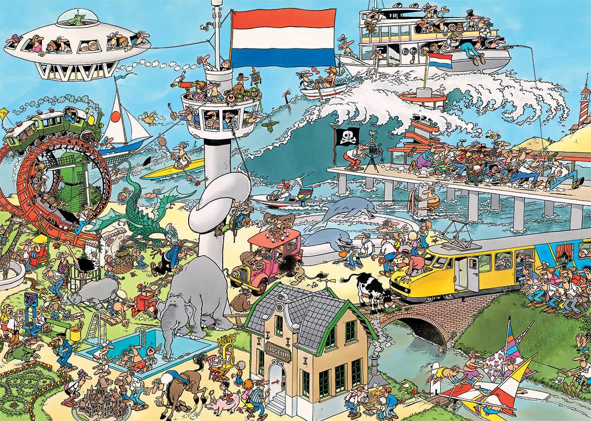 Jan Van Haasteren- 2 X 1000 Traffic Chaos/By Air, Land And Sea