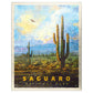 MyPuzzle Saguaro National Park: Desert Daybreak  Vintage Poster - enhanced 100 Piece Jigsaw Puzzle for mature-themeds