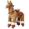 PONYEEHAW Ride on Horse Toys  Kids Riding Horse Toys Ride on Toys for 3-6 Years Old  enhanced Plush Animals Toys Walking Horse with Wheels (Brown  25.9 L x 12.2 W x 28.3 H)