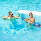 Inflatable Swimming Noodles Set - 2 Pack Fabric Covered Pool Floats For Adults, Pool Noodles Curved Swimming Pool Float For Summ