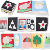 Spiggly Infant Toys 0-6 Months - Baby Mirror Tummy Time Toys - Sensory Books For Babies - Touch And Feel Crinkle Books For Babie