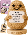 Mom Birthday Gifts from Daughter or Son - Handmade Crochet Potato with 30 Cute Affirmation Cards for Mothers - Funny Birthday Gi