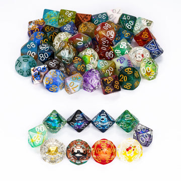 HDdais 10 Pack of D% Dice Random Color D00 Polyhedral Dice Set, 10 Sided D&D Dice for DND RPG MTG Table Games Dungeons and Drago