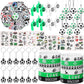 120 Pieces Soccer Party Favors Set, Soccer Goodie Bag Fillers, Soccer Toy Whistle Silicone Bracelet Luminous Tattoo Sticker Temporary Keychain For Soccer Birthday Party Supplies Decorations