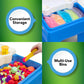 Simplay3 In-And-Out Sand And Water Sensory Activity Table For Toddlers, Kids All-Purpose Table With Lid And Built-In Storage, Bl