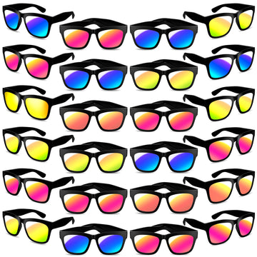 Innocheer Kids Sunglasses Bulk, 24 Pack Party Favors Sunglasses For Kids, Neon Kids Sunglasses Party Favors For Pool Party Beach Party Birthday Graduation Party Supplies, Goody Bag Favors For Kids