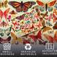 Elena Essex 1000 Piece Puzzle - Tiger Lounge, Butterfly Beauty, Cardboard, Model: Fig Tree