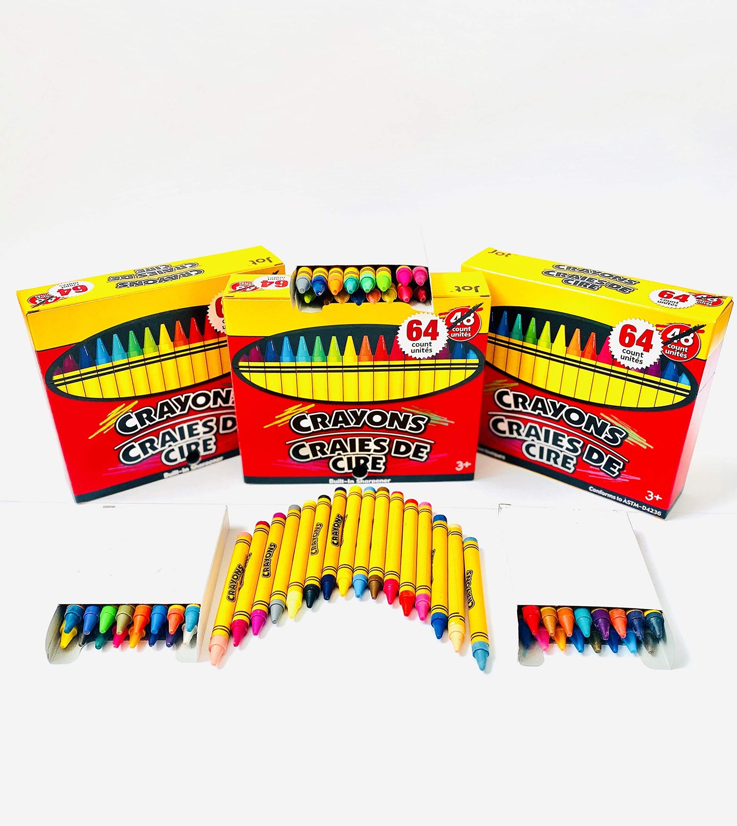 Jot Boxed Crayons with Sharpeners, 64-ct. Bonus Boxes