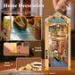 Rowood Book Nook Kit,Diy Book Nook Kits With Dust Cover For Adults,Miniature House 3D Wooden Puzzle Bookend Bookshelf Insert All