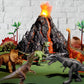 Toysxyin Volcanic Eruption Dinosaur Dinosaur Toys With Simulation Volcano For Kids 3-12 Years, Realistic Dino Figures & Large Pl