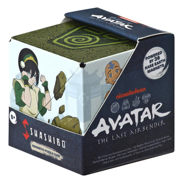 Shashibo Avatar The Last Airbender Shape Shifting Box - Award-Winning, Patented Magnetic Puzzle Cube W/ 36 Rare Earth Magnets - Fidget Transforms Into Over 70 Shapes (Avatar - Earth)