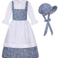Sizgaroot Colonial Costume Girls Pioneer Girl Costume Prairie Dress With Bonnet (9-10 Years)