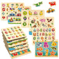 Edutree Wooden Peg Puzzles For Toddlers 1 2 3 4, 6 Pack Educational Peg Puzzles Montessori Toys, Learning Puzzles For Kids Girs