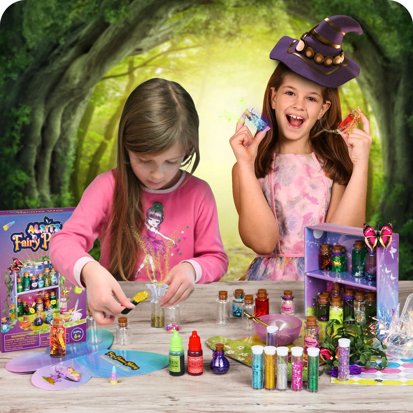 Alritz Fairy Polyjuice Potion Kits For Kids, 20 Bottles Magic Diy Mixies Potions, Father'S Day Decorations Creative Crafts Toys For Girls 6 7 8 9 10