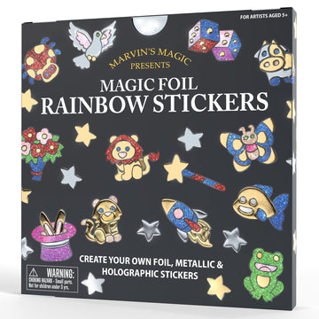 Marvins Magic - Magic Foil Rainbow Stickers - Foil, Metallic & Holographic Stickers - Magical Art Supplies - 150 Stickers & Mor