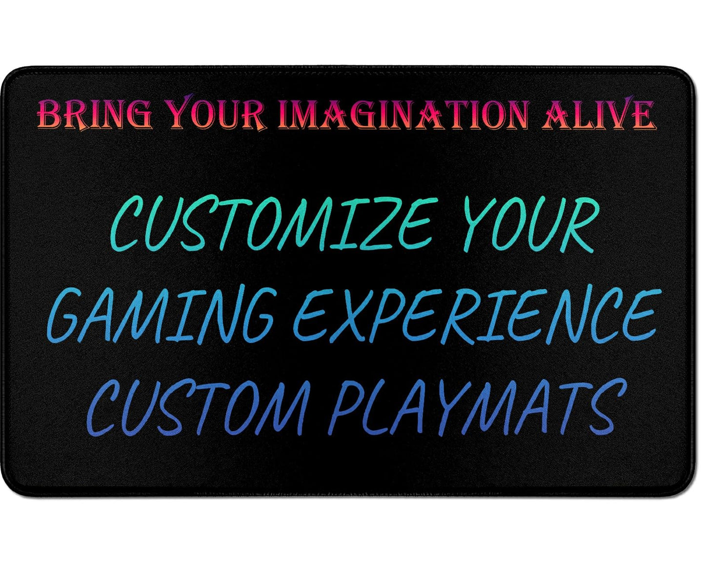 RWUTYTIUL Custom Playmat, Your Own Customized MTG Card Playmat for Women Men Kid Personalised 14'' x 24'', Stitched Playmat for 