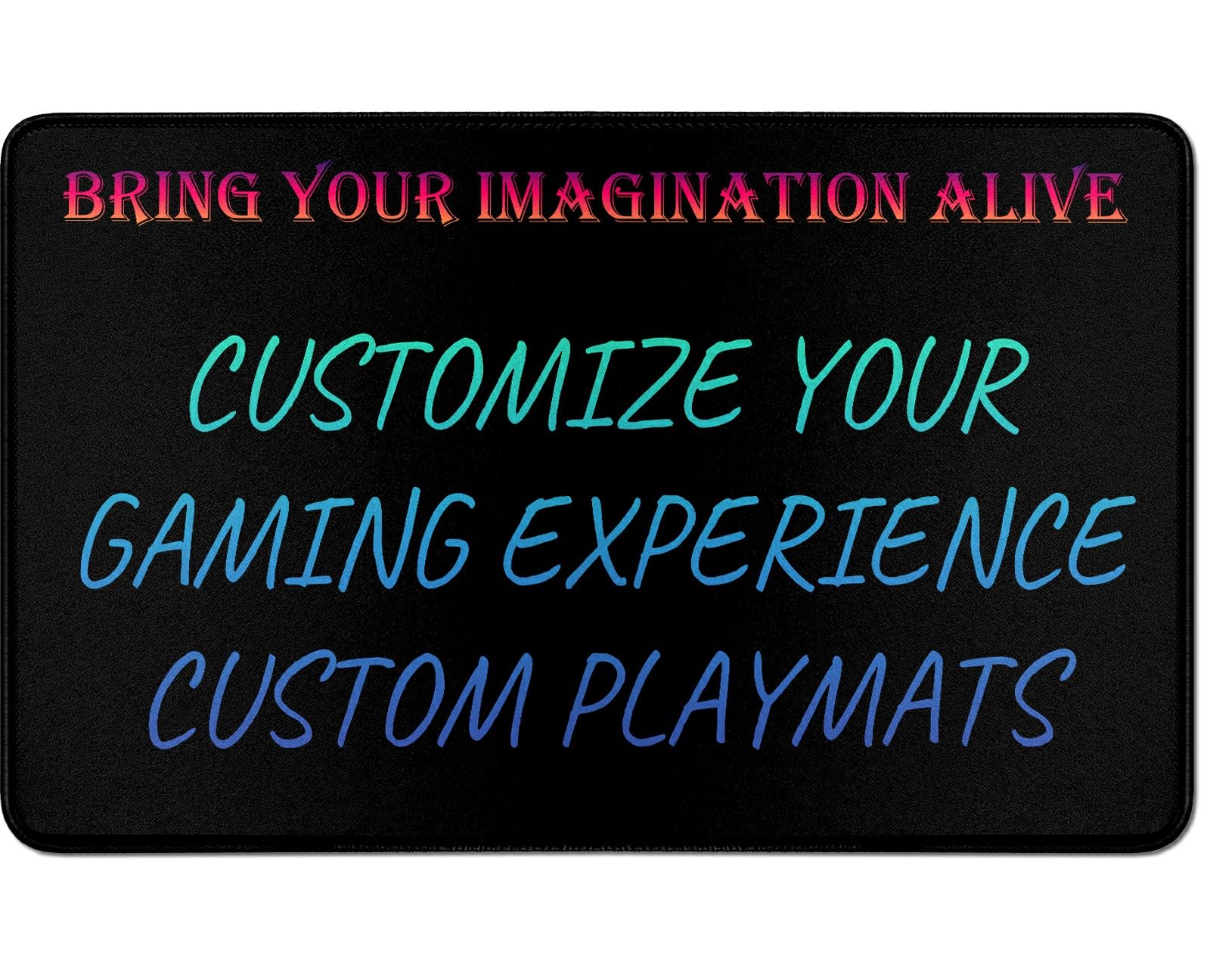 RWUTYTIUL Custom Playmat, Your Own Customized MTG Card Playmat for Women Men Kid Personalised 14'' x 24'', Stitched Playmat for 