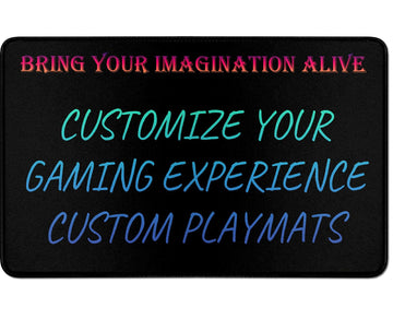 RWUTYTIUL Custom Playmat, Your Own Customized MTG Card Playmat for Women Men Kid Personalised 14'' x 24'', Stitched Playmat for 