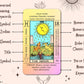 Juju'S Vibes Learning Tarot Cards For Beginners With Meanings On Them, Cute Sunset Tarot Cards Set Unique, With Keywords, Beauti