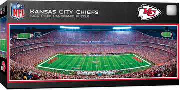 Masterpieces 1000 Piece Sports Jigsaw Puzzle - Nfl Kansas City Chiefs Center View Panoramic - 13''X39''