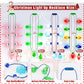 24 PCS Christmas Party Favors, Light Up Candy Cane Snowflake Tree Bulb Necklace LED Headwear Glow Eyeglasses Set for Bulk Xmas G