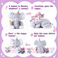 Earthsound Elephant Mom And Baby Stuffed Animal Mommy Plush Toy,16    Cute Small Mama Soft Toy With Little Babies,Family Set Gif