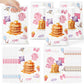 ArianQicult Pancakes and Pajamas Party Favor Bags - 50Pcs Sleepover Slumber Goody Candy Treat Bags, Sleepover Themed Party Decor
