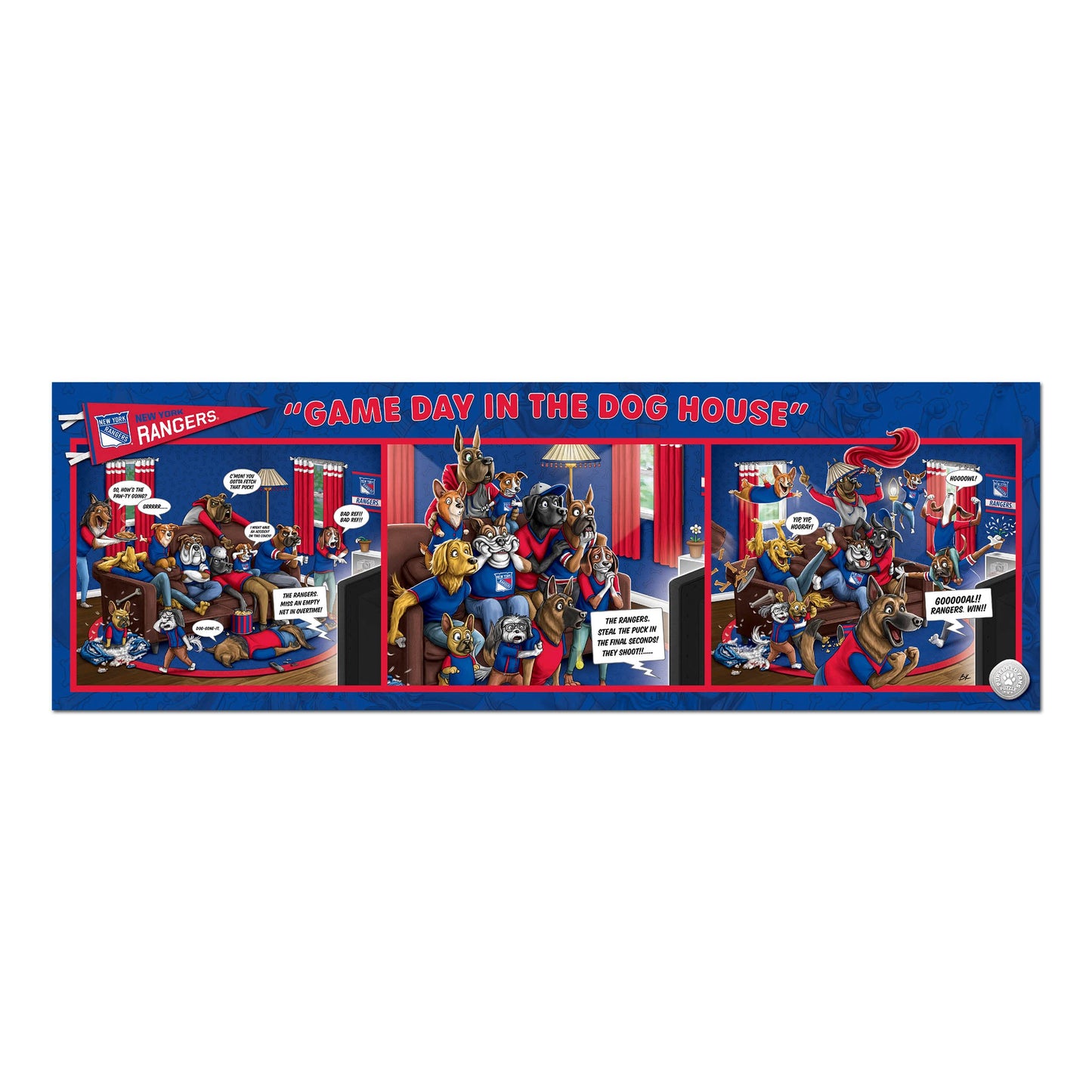 YouTheFan NHL New York Rangers 1000pc Puzzle - Cardboard, Team Colors, One Size, Model 2506470