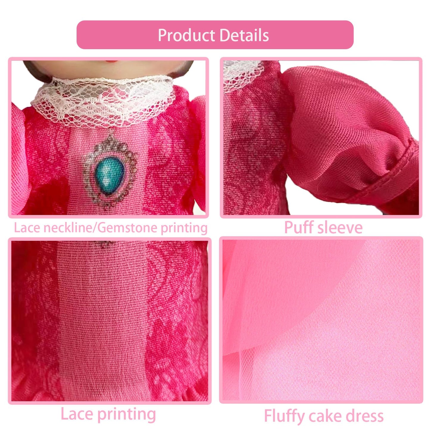 Nevgvup Peach Costume Christmas Elf Accessories For Elf Doll Clothes Included Dress And Braces