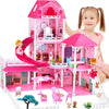 Seifar Doll House For Girls,6 Rooms Dollhouse With Dolls Figure, Puppies,Furnitures, Accessories, Toddler Playhouse Gift For For