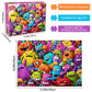 Jigsaw Puzzles For Adults 1000 Piece Puzzle For Adults 1000 Pieces Puzzle 1000 Pieces-Crazy Colorful Monsters
