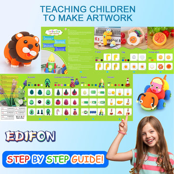 Air Dry Clay Kit, Edifon Modeling Clay Ultra Light Magic Clay With Tools, Safe And Non-Toxic Modeling Clay, Ideal Gift For Kids