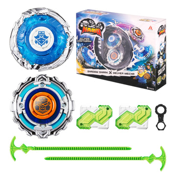 INFINITY NADO Bey Battling cutting edge Toys  2 PCS Spinning Top Battle Set Toys for Kids  Bey Battle cutting edge Brust decorative replica blade Top Toys for 5 6 7 8 9 10 11 12 Year Old Boys