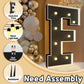 Imprsv Marquee Letters Black 3Ft: Black Party Decor - Light Up Letter F Large 3 Feet Tall - Party Decorations Letter For Birthda