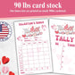 Bunco Valentine'S Day Theme Set. Gnome Vday Themed Bunco Game Kit Includes Score Sheet, Tally Sheet, Ghost Player, Bunco Card. F