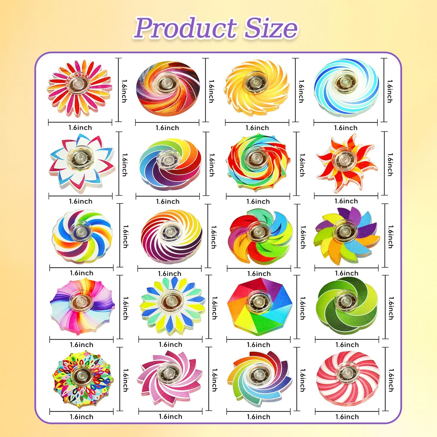 Funny Fidget Spinner Toys Bulk Mini 40 Pack,Birthday Gifts Party Favors Supplies Goodie Bags Stuffers for Kids Adults,Sensory To