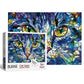 Buhah Cat Stained Glass Puzzles For Adults 1000 Pieces Pretty Kitten Art Jigsaw Puzzles Impossible Challenging Animal Aesthetic