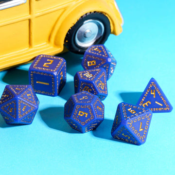 HDdais DND Dice Set, 7 Die Polyhedral Dice Set D&D for MTG Dungeons and Dragons Role Playing Game(Blue)