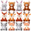 Suilung 12 Pcs Mini Stuffed Woodland Animals Plush Bulk 4 Inch Woodland Animals Cute Plush Bear Rabbit Squirrel Raccoon Fox Deer For Kids Birthday Easter Baby Shower Decor Gifts Classroom Prizes