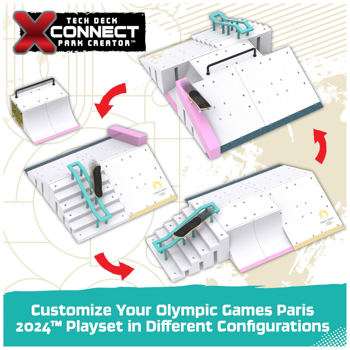 Tech Deck  Shane ONeills Olympic Games Paris 2024 Ramp Customizable X-Connect Park Creator Playset & limited availability Fingerboard  Kids Toy for Ages 6+