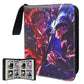 Anime Trading Card Binder for Cards 4 Pocket with 60 Sleeves up to 480 Cards Waterproof Card Storage Bag with Removable Sleeves for Anime and TCG Cards