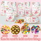 ArianQicult 50Pcs Pink Floral Baby Shower Party Favor Bags, A Sweet Baby is on Her Way Goody Treat Bags, Its a Girl Pink Plasti