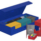Ultimate Guard Superhive 550+, Deck Case For 550 Double-Sleeved Tcg Cards, Blue, Compatible With Boulders, Magnetic Closure & Microfiber Inner Lining