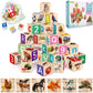 Quokka Montessori Wooden Blocks For Toddlers 1-3 - 35 Realistic Abc Learning Baby Blocks For Kids 3-5 Year Olds - Stacking Alphabet Wood Toys For 2-4 Yo - Learn Letters Numbers