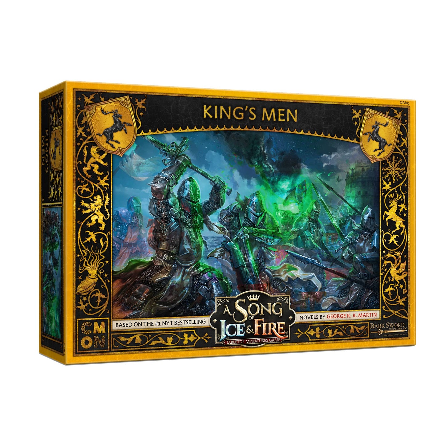 CMON A Song of Ice and Fire Tabletop Miniatures Baratheon King's Men Unit Box - Devout Warriors of The Stormlands  Strategy Game for mature-themeds  Ages 14+  2+ Players  45-60 Minute Playtime  Made